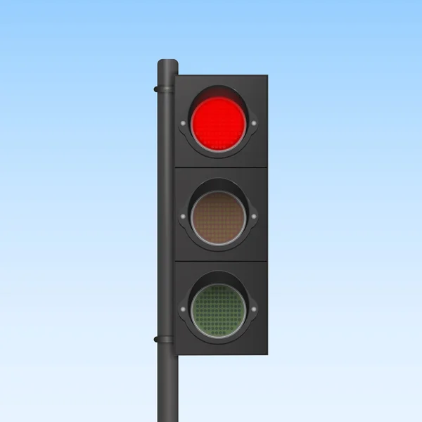 Traffic light icon  isolated on a blue background — Stock Vector