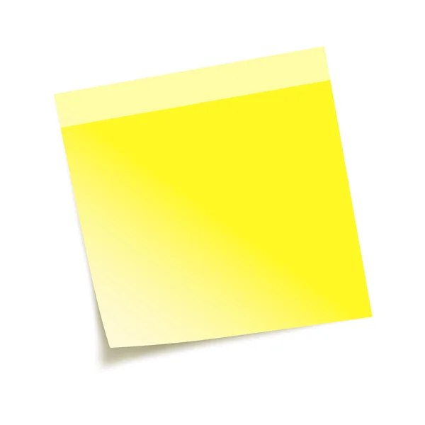 Yellow sticky note, vector illustration. — Stock Vector