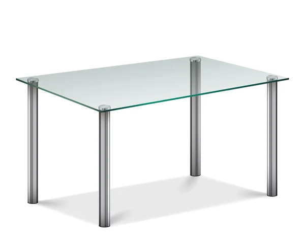 Tavolo di vetro moderno, illustrazione vettoriale . — Vettoriale Stock