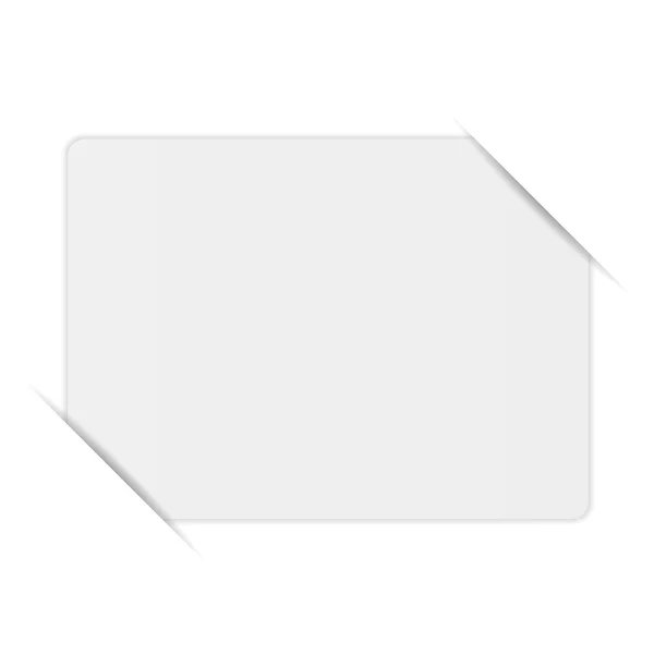 Üres papír lapot, elszigetelt fehér background — Stock Vector