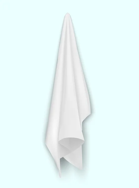 Una toalla un aislado sobre un fondo turquesa — Vector de stock