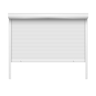 Panjurlar haddeleme ile vektör kapı. vektör çizim.