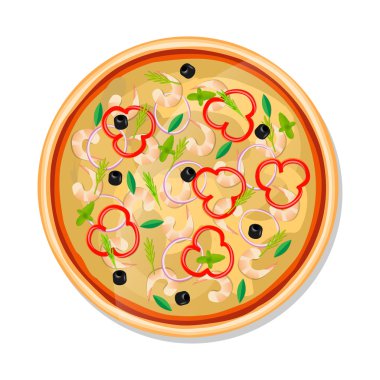  Pizza domates, sosis ve mantar ile.