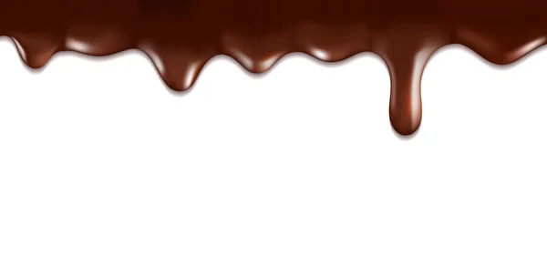 Vector Patrón de goteo de jarabe de chocolate aislado sobre un fondo blanco  . — Archivo Imágenes Vectoriales