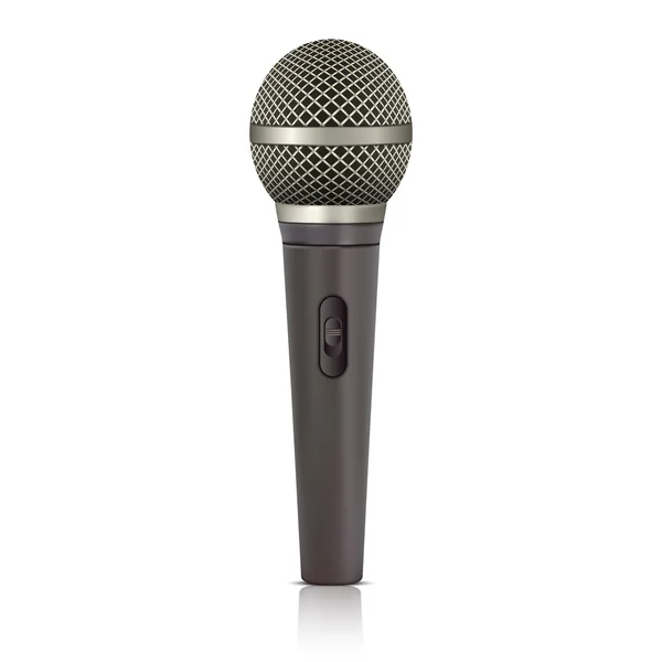 Microphone vectoriel isolé sur fond blanc — Image vectorielle