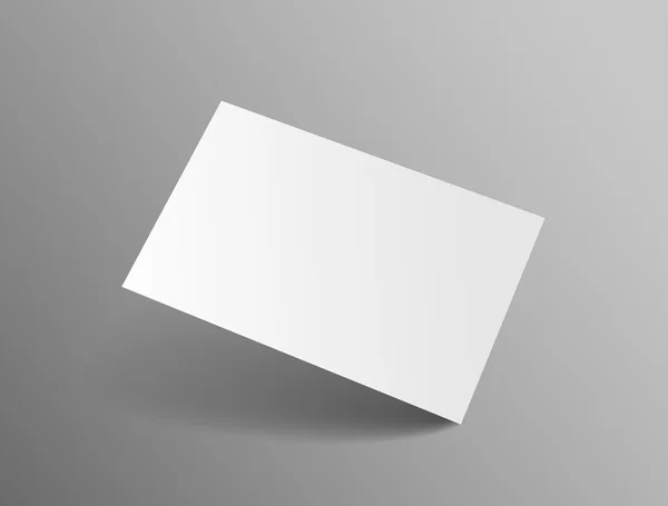 Tarjetas de visita en blanco sobre fondo gris — Vector de stock