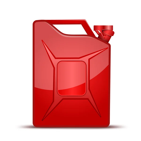 Fuel container jerrycan. Gasoline canister. Vector Illustration isolated on white background. — Stock Vector