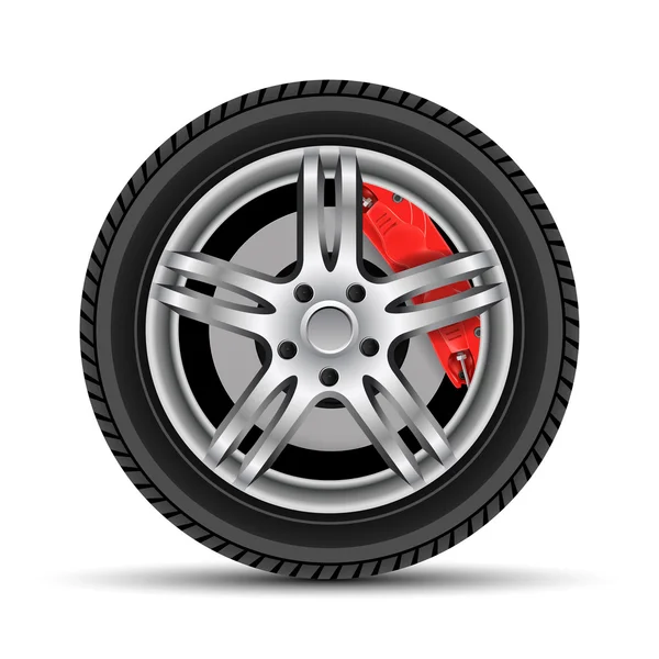 Car wheel. Illustration on white background for design — Stock Vector