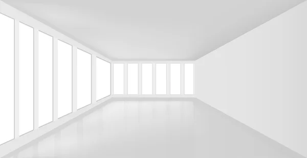 Intérieur de la chambre blanche isolé sur un fond blanc — Image vectorielle