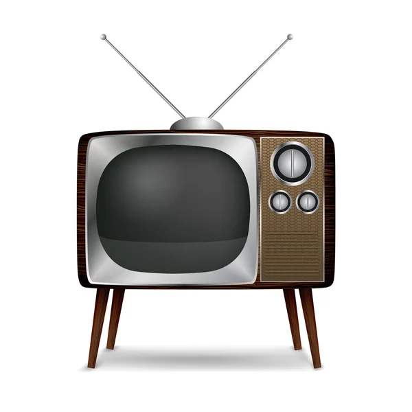 Vecteur de télévision blanc, illustration vectorielle — Image vectorielle