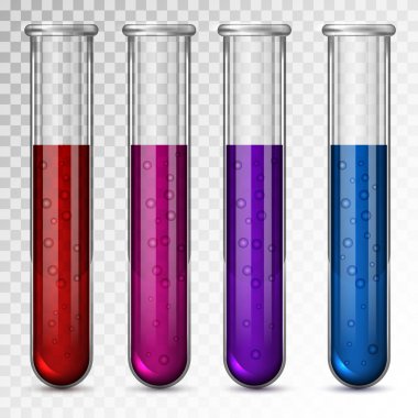 Renkli Test tüpleri. vektör çizim.