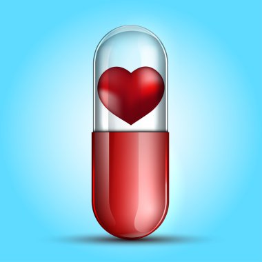 tıbbi kapsül. Vektör çizim