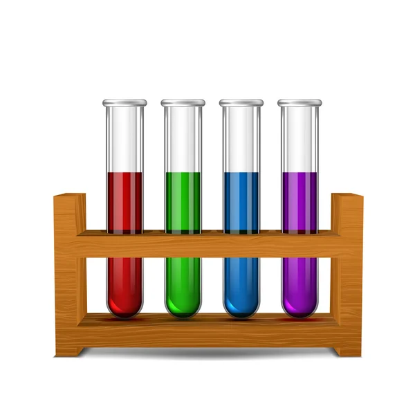 Colorful Test Tubes . vector illustration. — Stock Vector
