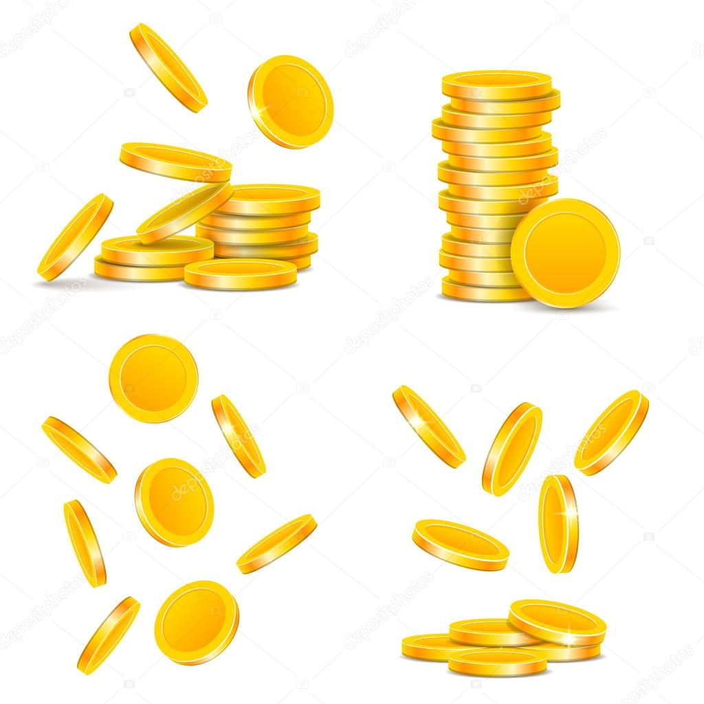coins  isolated on a white background