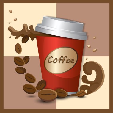 Vector illustration coffee cup clipart
