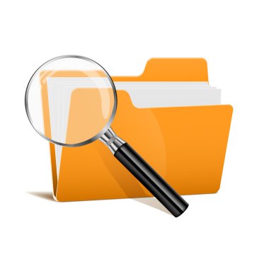 beyaz izole sarı dosya klasör simgesi