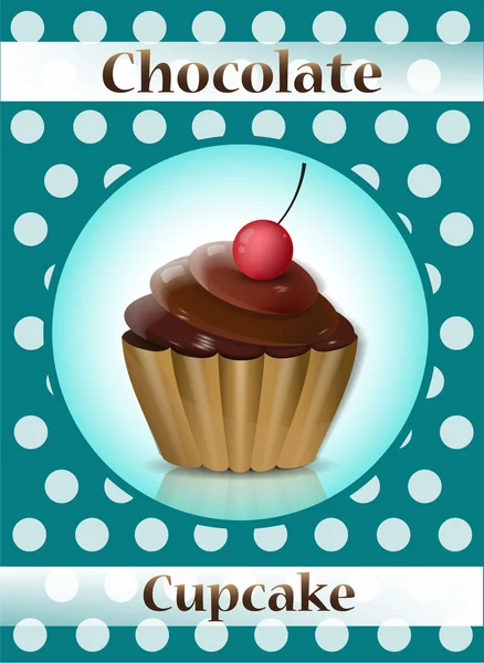 Conception d'affiche Cupcake — Image vectorielle