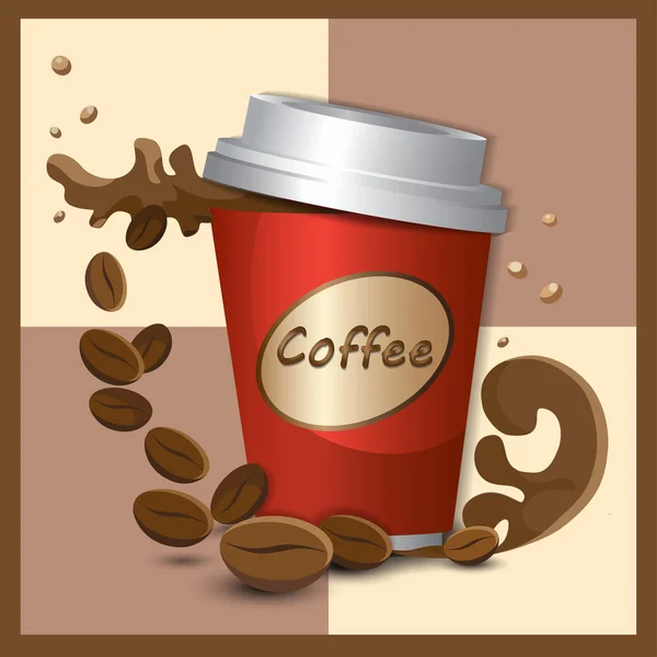 Vektor illustration kaffe kopp — Stock vektor