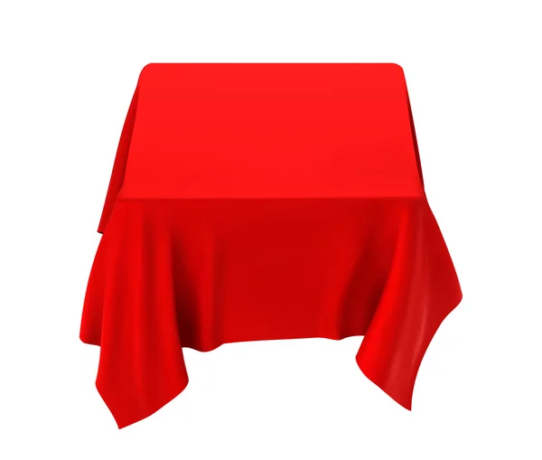 Red tablecloth. isolated on white background — Stock Vector