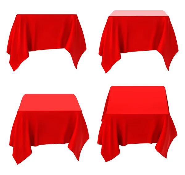 Nappe rouge isolée sur blanc — Image vectorielle