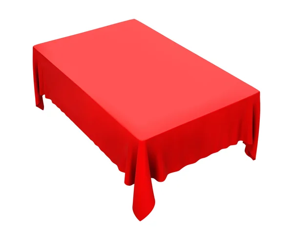 Czerwony obrus na stół na białym tle — Wektor stockowy