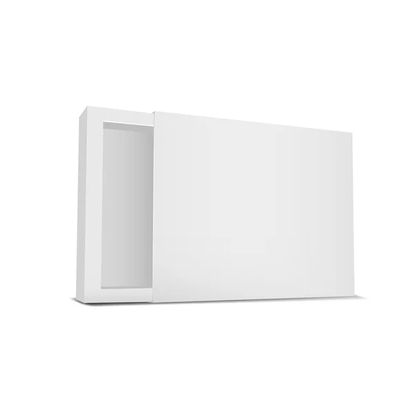 Cajas en blanco aisladas sobre fondo blanco — Archivo Imágenes Vectoriales