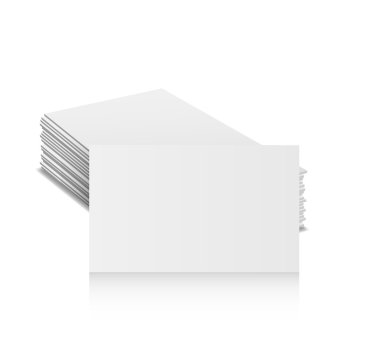 Kartvizit mock-up - boş şablon. Vektör çizim