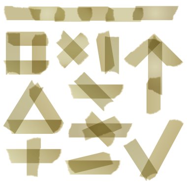 Beyaz arkaplanda izole edilmiş İskoç bant dilimleri