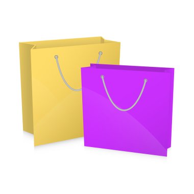 reklam ve marka beyaz boş alışveriş çantası