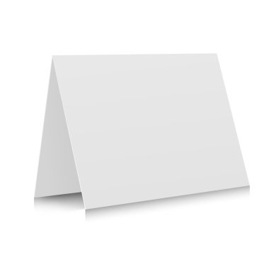 3D beyaz boş kağıt kartı