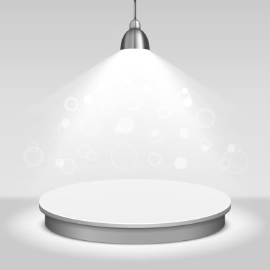 Sahne Podyum vektör çizim aydınlatılmış