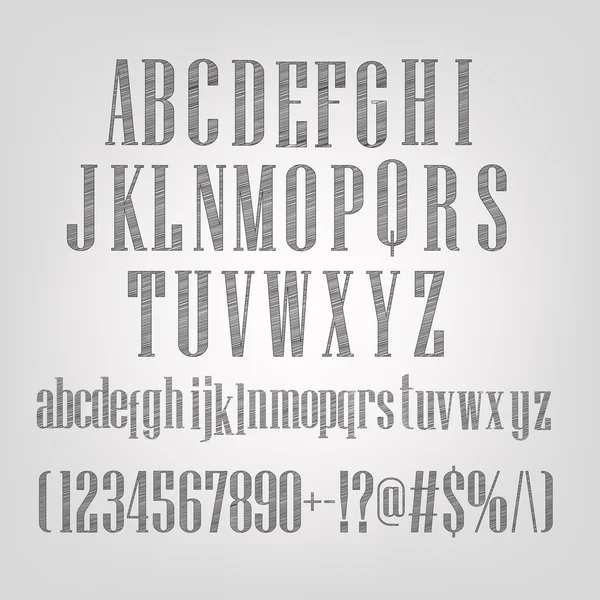 Vector Alphabet Set, isolated on a gray background — стоковый вектор
