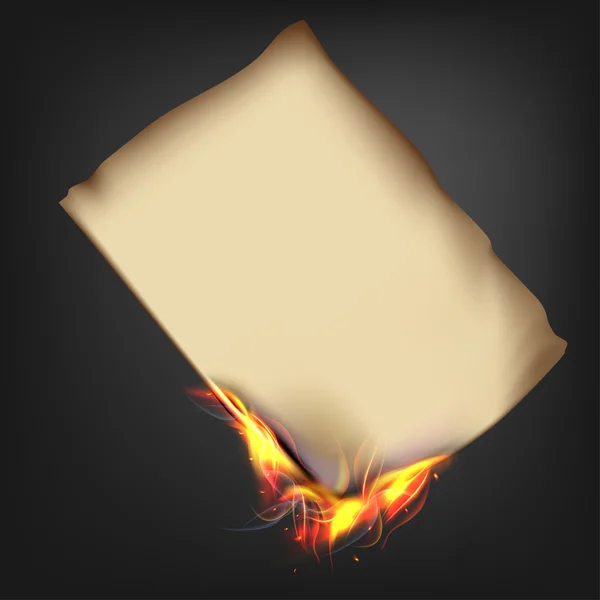 Brûler du papier. illustration vectorielle . — Image vectorielle