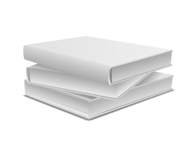 Beyaz bir arka plan üzerinde izole boş dikey kitap