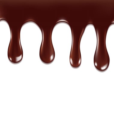 eritilmiş çikolata beyaz zemin üzerine damlama