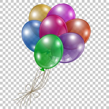 Renkli balon topluluğu