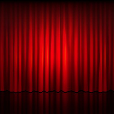 Kırmızı perde arka plan. vektör çizim.