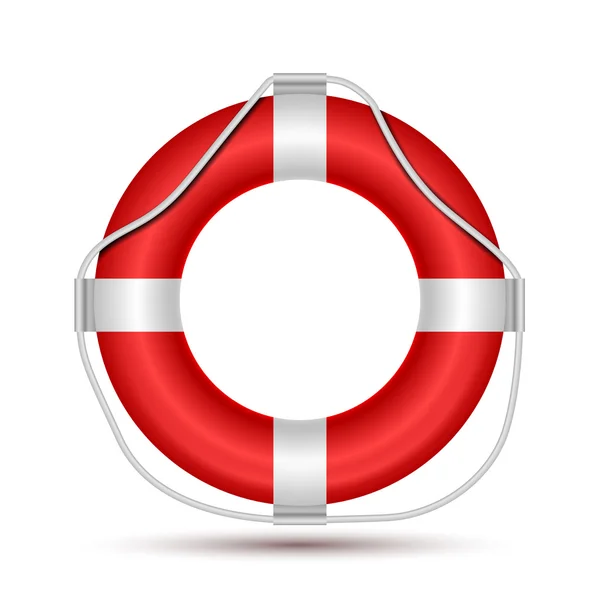 Life buoy isolated on white. High quality, detailed vector illustration — Stock Vector