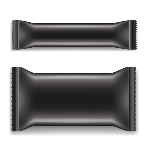 Embalagem de duas folhas em branco preto —  Vetores de Stock