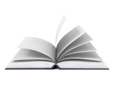 Beyaz arkaplan üzerine kitap aç