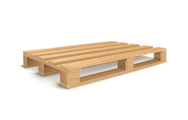 Pallet di legno. Isolato su bianco. Illustrazione vettoriale — Vettoriale Stock