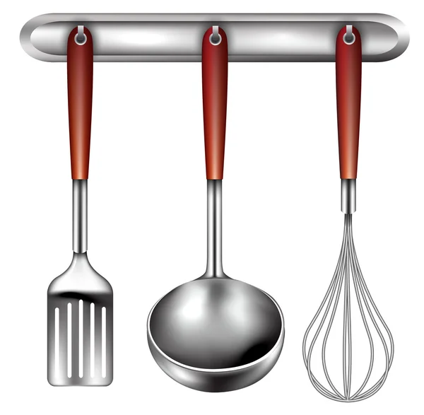 Ustensiles de cuisine isolés sur fond blanc. illustration vectorielle . — Image vectorielle