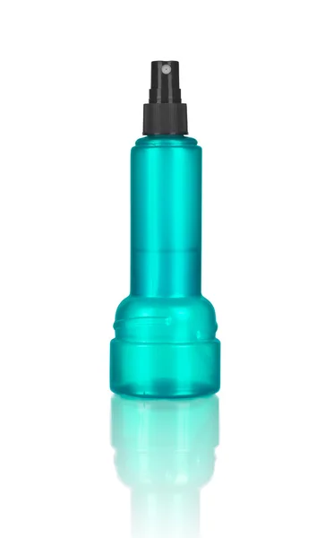 Plastic flacon bottle dispenser on white — Stock Photo, Image