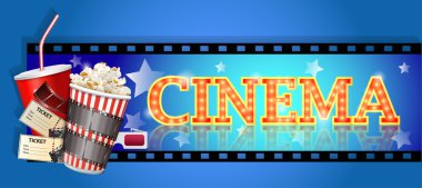 sinema afiş. vektör çizim