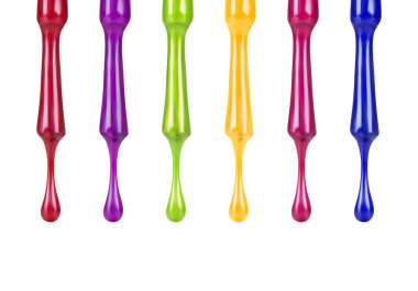 tırnak cilası izole üzerinde beyaz arka plan damla