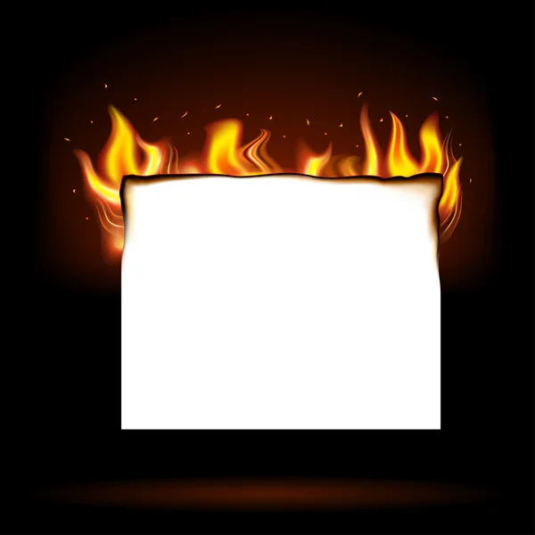 Arderea hârtiei. ilustrație vectorială . — Vector de stoc