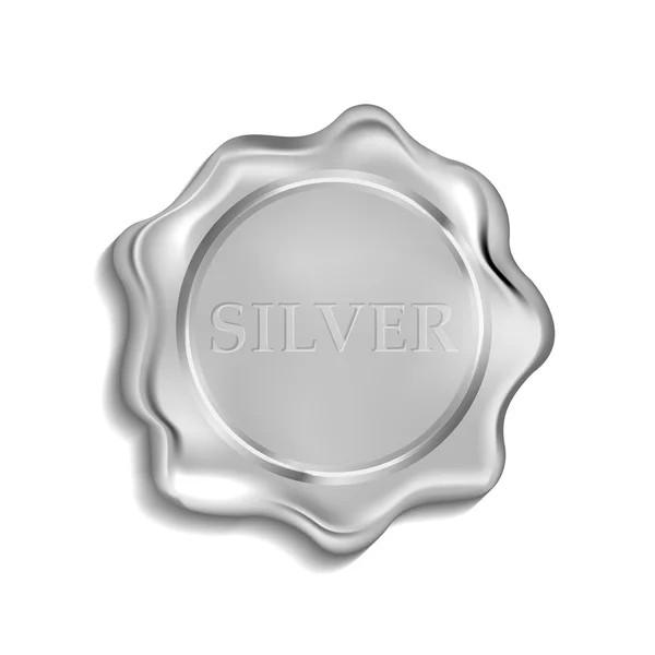 Silver seal isolated on a white background — Stock Vector