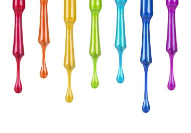 renk oje üzerinde beyaz izole