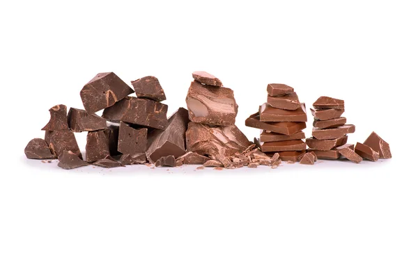 Chocolate bar / chocolate bar pieces / chocolate de nozes / chocolate b — Fotografia de Stock