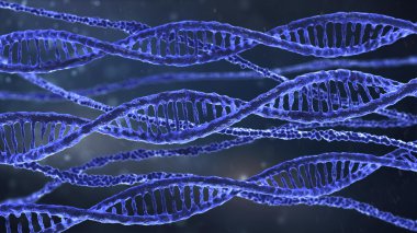 DNA molekülü. Biyoloji, bilim ve tıp teknolojisi kavramı.